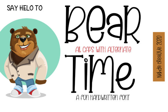 Bear Time: A Sweet & Friendly Handwritten Font for Small Business Branding