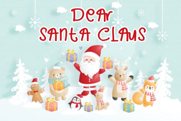 Dear Santa Claus Font for Handmade Holiday Magic