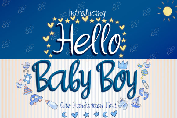 Hello Baby Boy Script Handwritten Font for Sweet Creative Projects