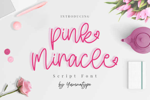Pink Miracle: A Cute and Friendly Handwritten Font for Creative Projects