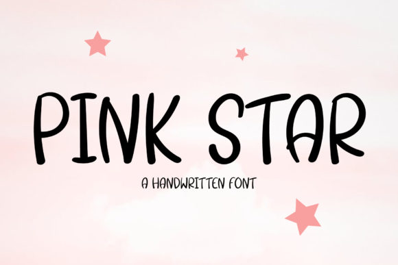 Pink Star Font for Creative Design