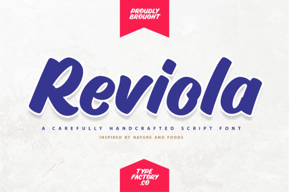 Reviola: A Bold Brushed Handwritten Font for Small Business Branding