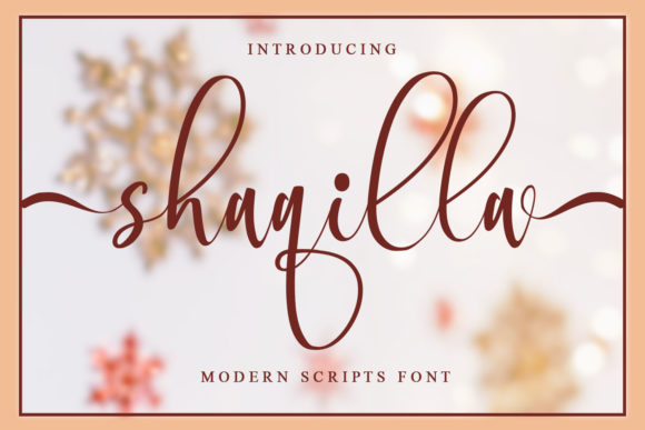 Shaqilla Font: Elegant Script Handwritten Fonts for Small Business Branding