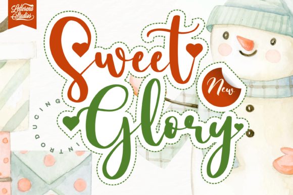 Sweet Glory: A Fresh, Elegant Script Handwritten Font for Romantic Branding